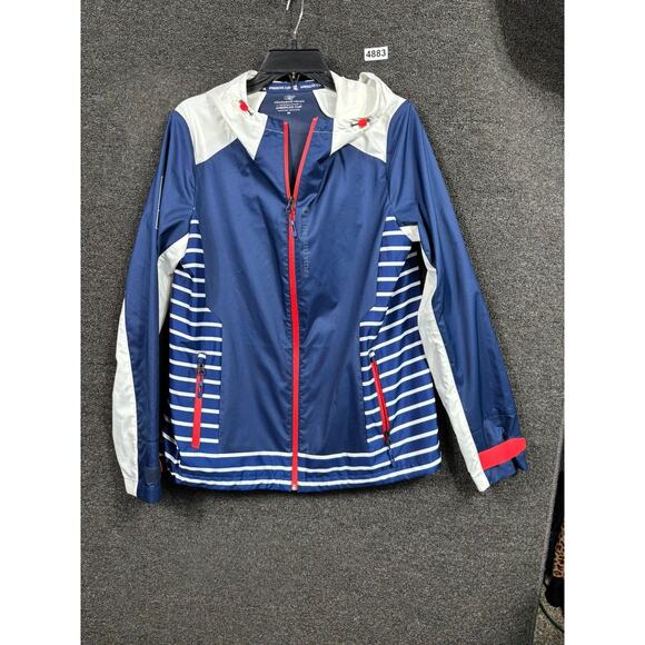 Vineyard Vines America's Cup Bermuda 2017 Hooded Jacket Medium Navy White Shell - Picture 1 of 11